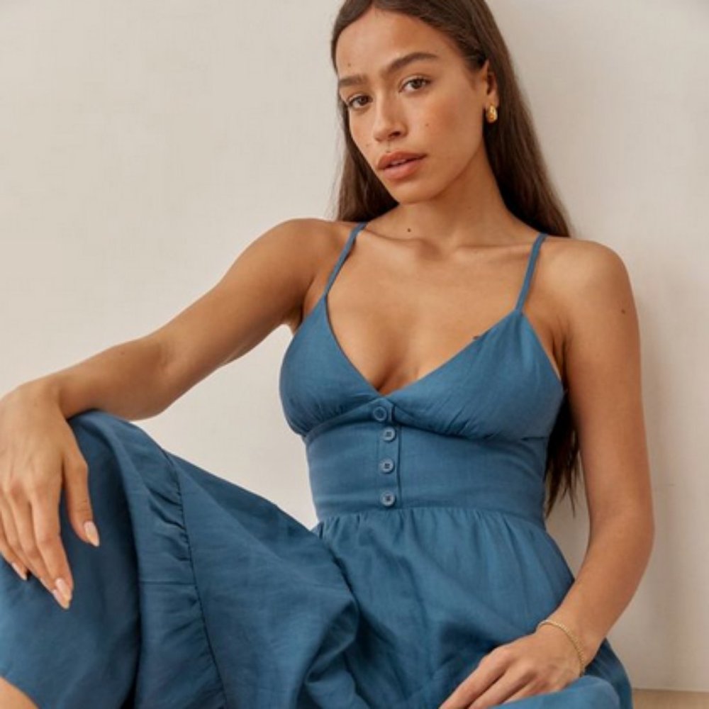 Reformation Adria Linen Dress
